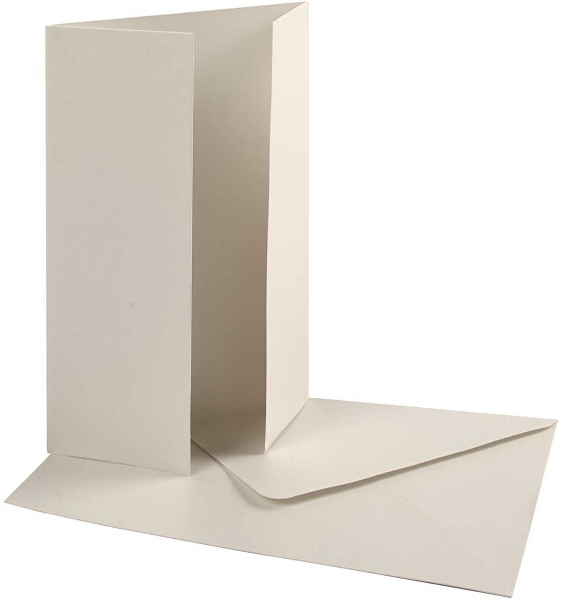 Parelmoer kaart & envelop, off-white, afmeting kaart 10,5x15 cm, afmeting envelop 11,5x16,5 cm, 10sets, 230 gr [HOB-23045]